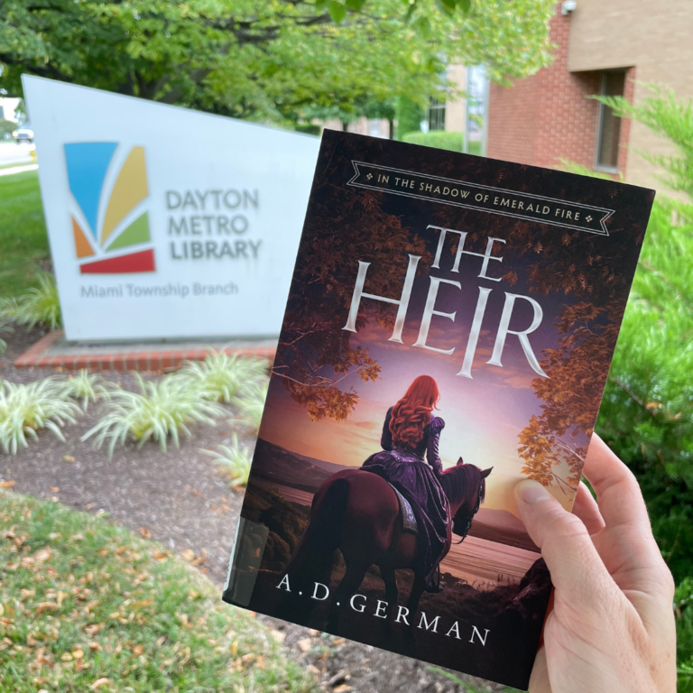 Dayton Metro Library showcase of Book 2 The Heir